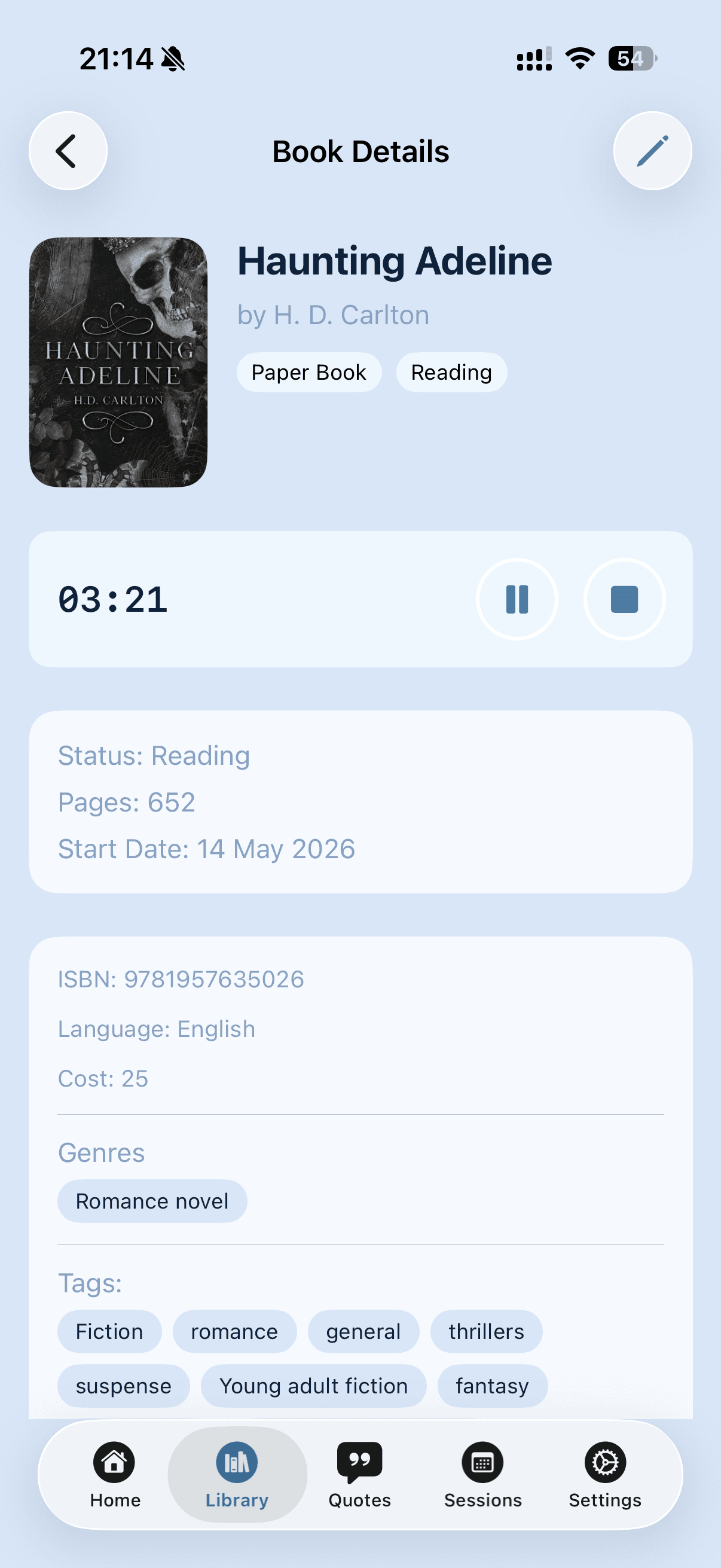 Прогноз завершення книжки в Bookleap