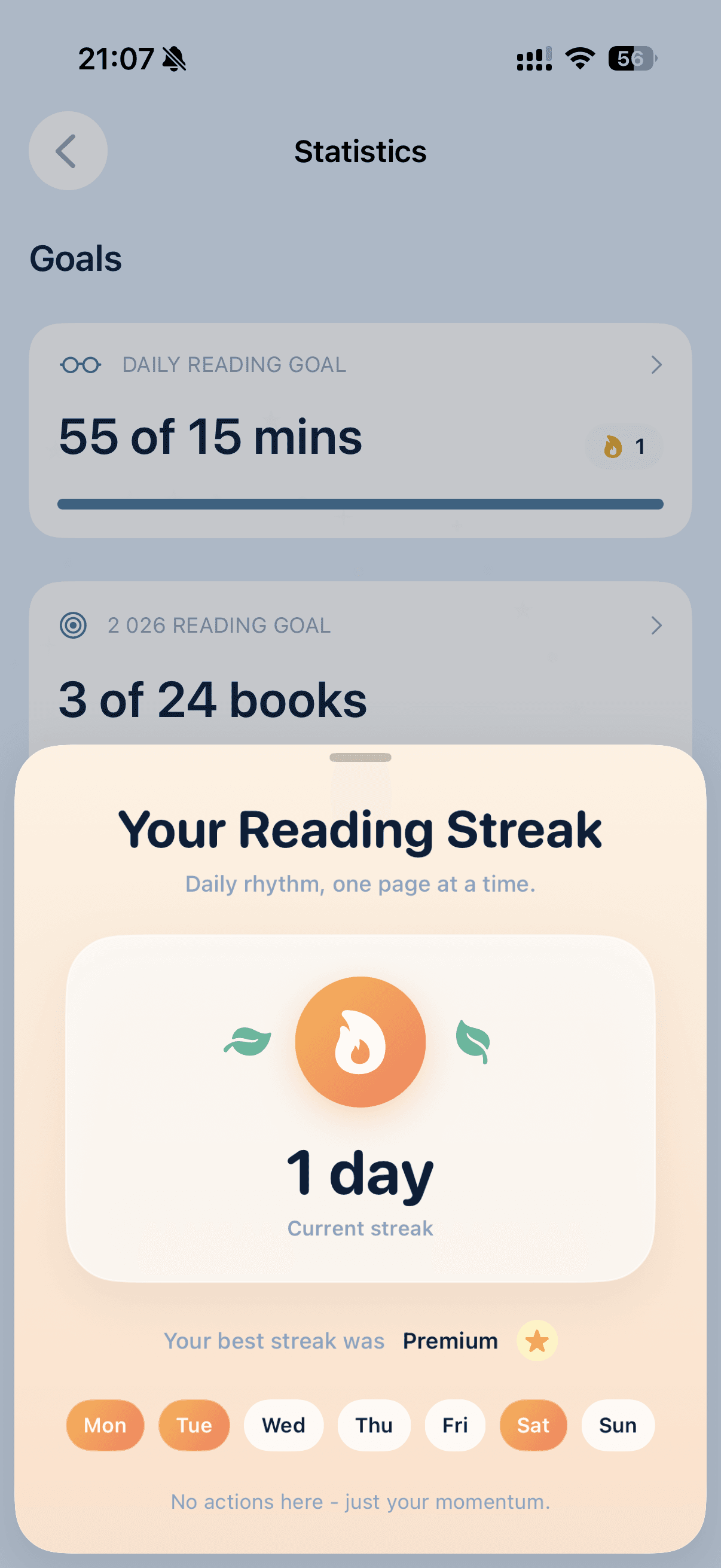 Екран серії читання Bookleap